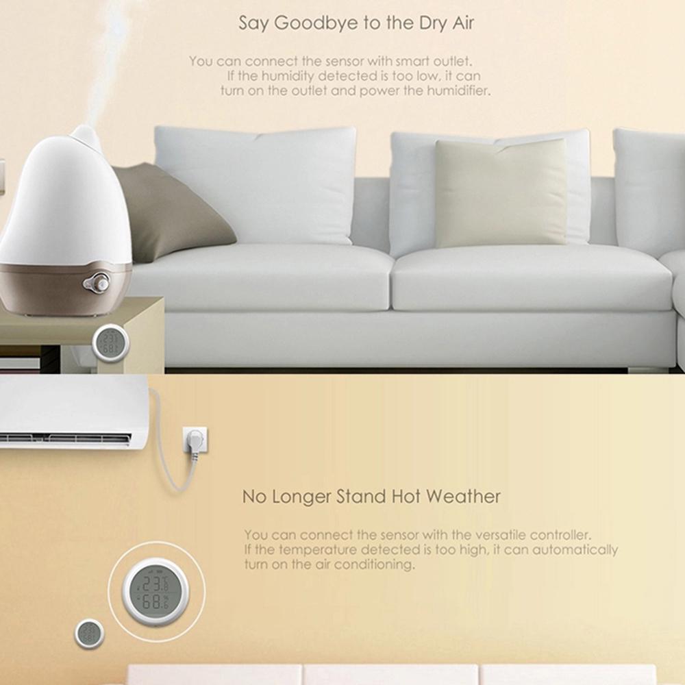 Buy Tuya Smart Zigbee Temperature Humidity Sensor with LCD Screen High ...