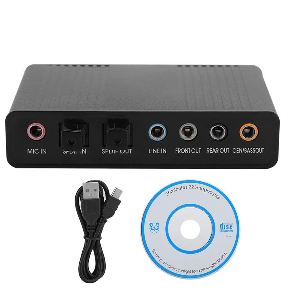 

Plug and Play USB Sound Card 5.1 Channel Optical Audio Sound Card Karaoke Recording