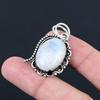 Rainbow Moonstone Gemstone 925 Sterling Silver Bezel Ethnic Wife Pendant Jewelry