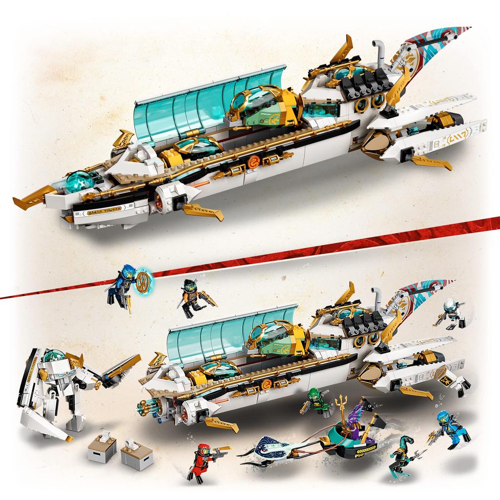 LEGO Ninjago Underwater Battleship Bounty 71756, Toy, Building Blocks, Gift, Ninja, Vehicle, Sea, Boys, Ages 9 and Up