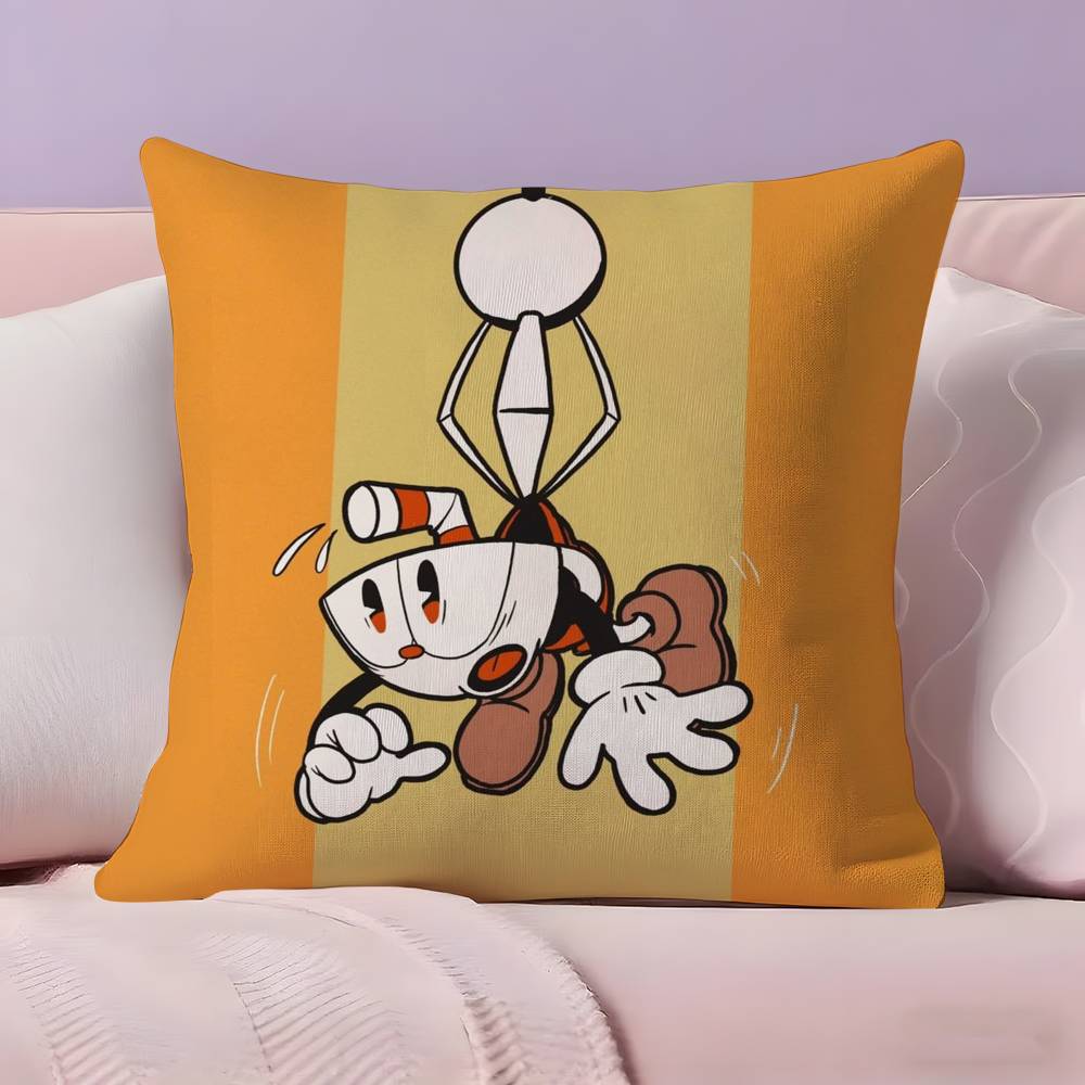 Classic Cute Game C-Cuphead Pillow Case  Ultra Soft Skin Friendly Fabric Cloud Like Comfort & Concealed Zipper