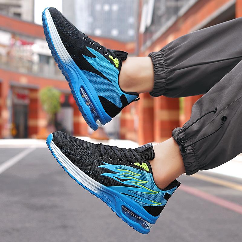 22 autumn new air cushion youth breathable soft-soled running shoes flame couple sports shoes