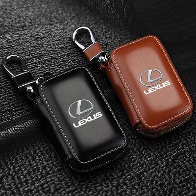 1Pcs Leather Emblem Car Key Case Keychain Zipper Key Case Bag For CT ES GS NX IS250 CT200h IS300h ES300h ERX400h NX300h