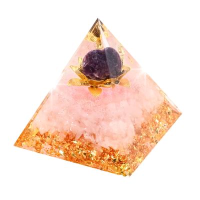 Orgonite Crystal Orgone Pyramid Tower Energy Nature Reiki Healing Chakra 6cm X 6cm (26)