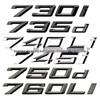 BMW 7-serie Bakre Emblem för 730i, 745d, 460Li - Galvaniserad ABS Displacement Bakre Emblem