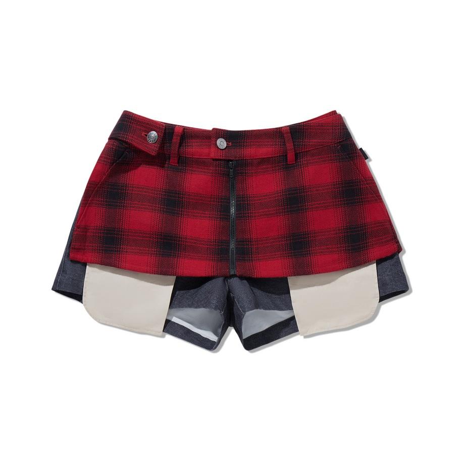 

Li Ning ADSB Collaboration Retro Trendy Versatile Skirt Pants Women bottoms Plaid ASKV366-1 M