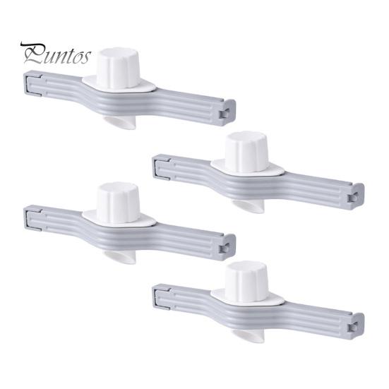 

4 шт. зажим для запечатывания пищевых продуктов, герметичный зажим для завинчивающейся крышки, зажим для запечатывания пакетов с сухим молоком, солью, многоразовые зажимы для пакетов для закусок и специй серый