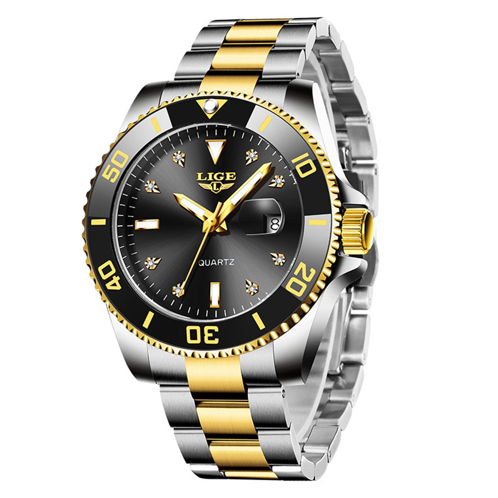 

Мужские водонепроницаемые светящиеся наручные часы-будильник для бега One Size