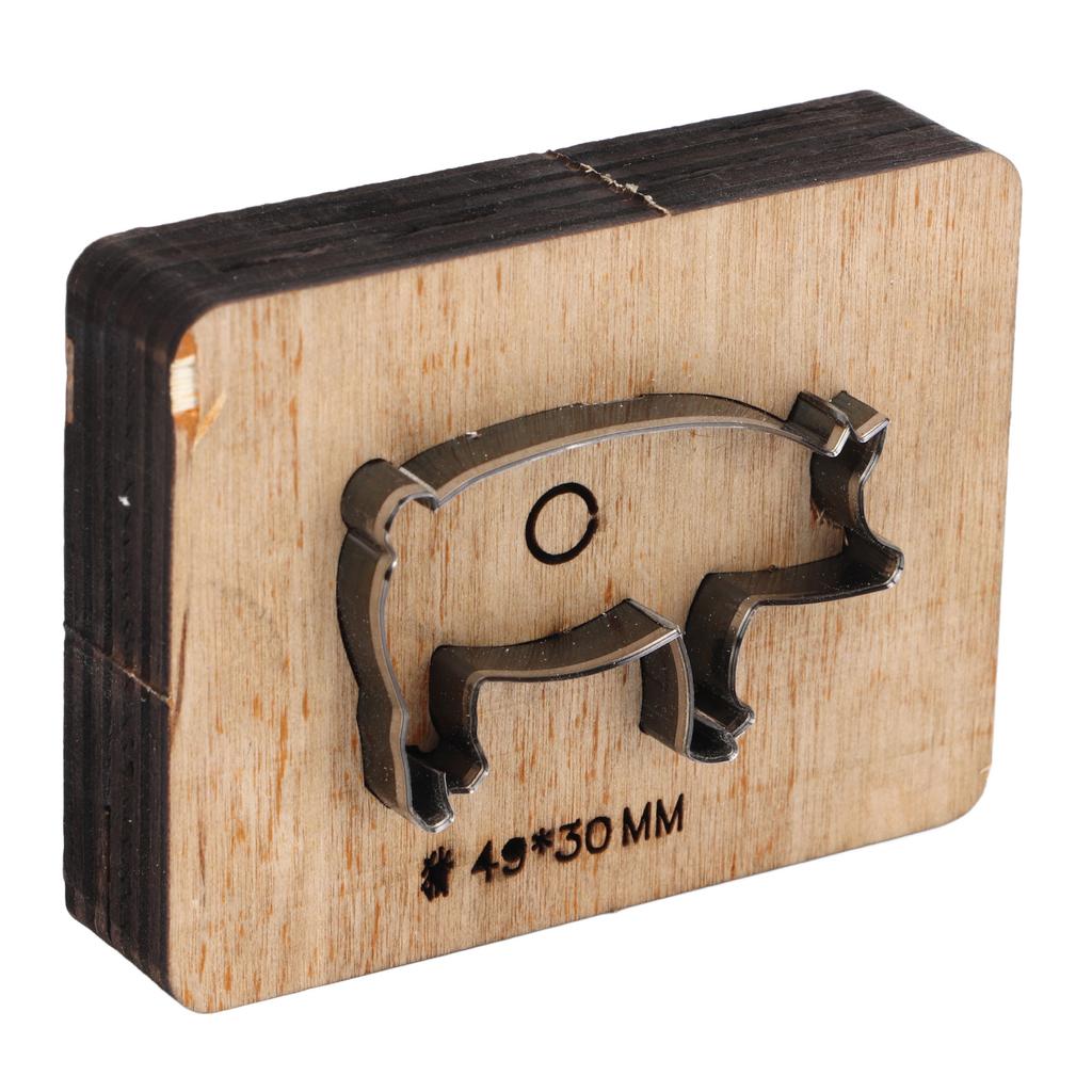 Leather Cutting Die Pig Shape 49x30mm Alloy Steel Punching Mold DIY Punch Cutter for Plastic Clay