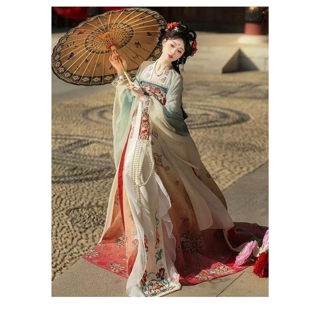 Women's Tang Dynasty Hanfu Set, Exquisite Embroidery Ruqun Skirt & Cardigan, Elegant Fairy Tale Daily Outfit