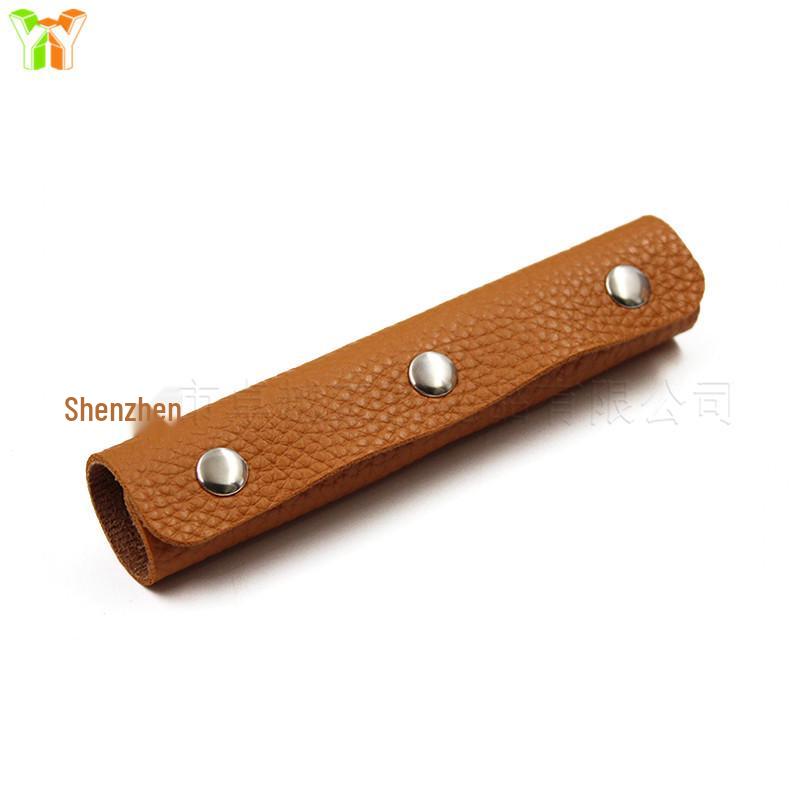 Spot PU Leather Handbag Handle, Anti-Choke Sleeve, Detachable Three-Buckle Accessory.