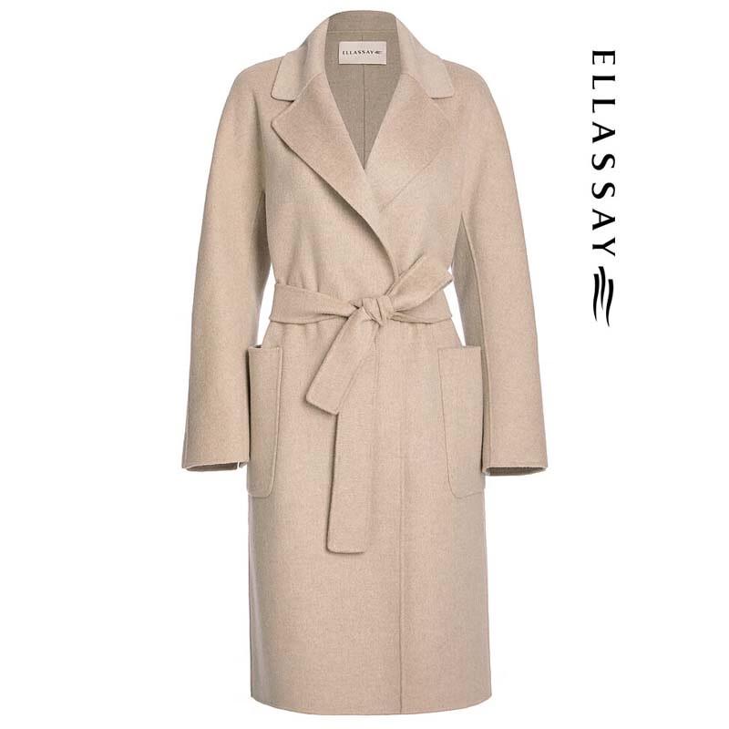 ELLASSAY Women's Double-Faced Wool Coat