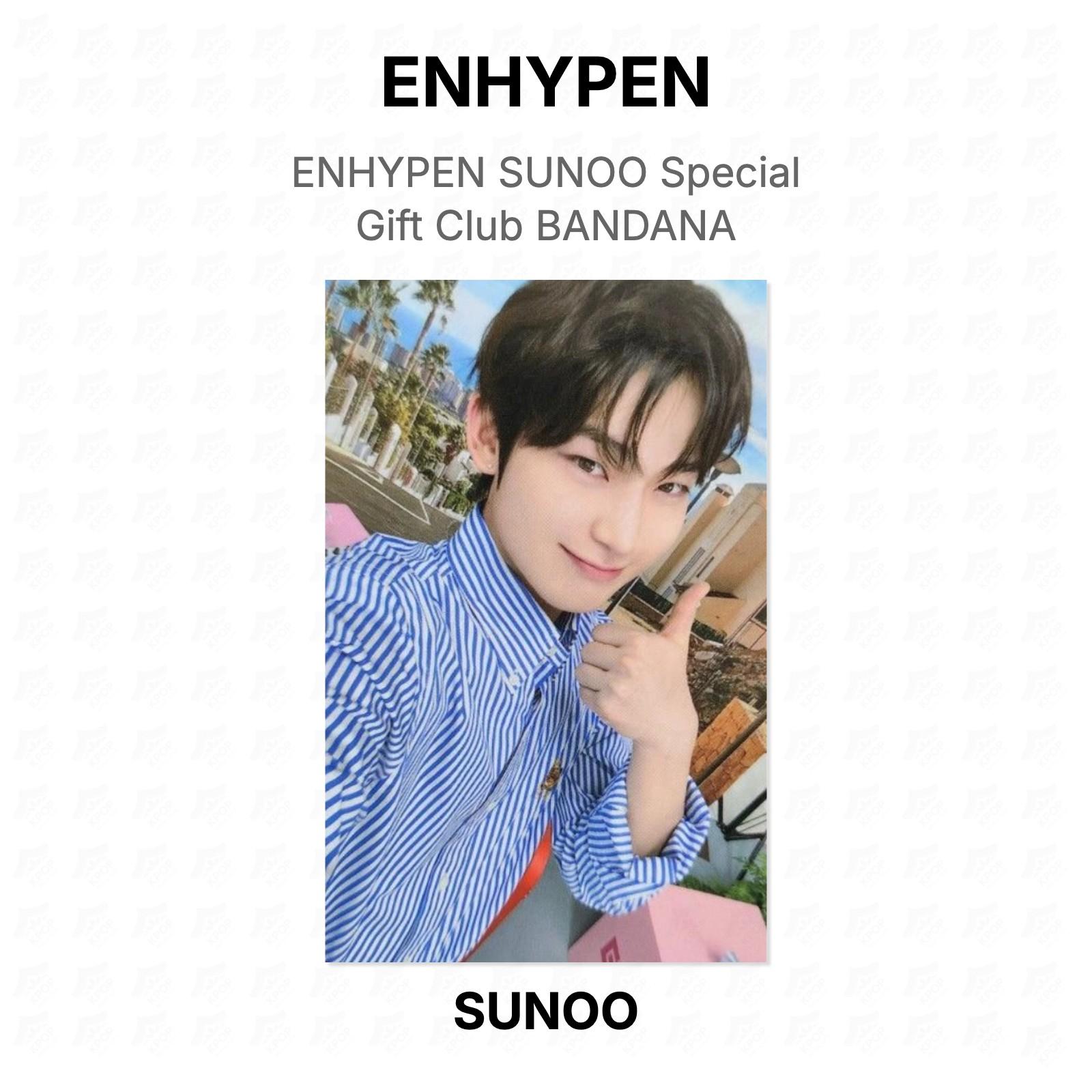 ENHYPEN SUNOO SUNOO Special Gift Club BANDANA Official Photocard SUNOO