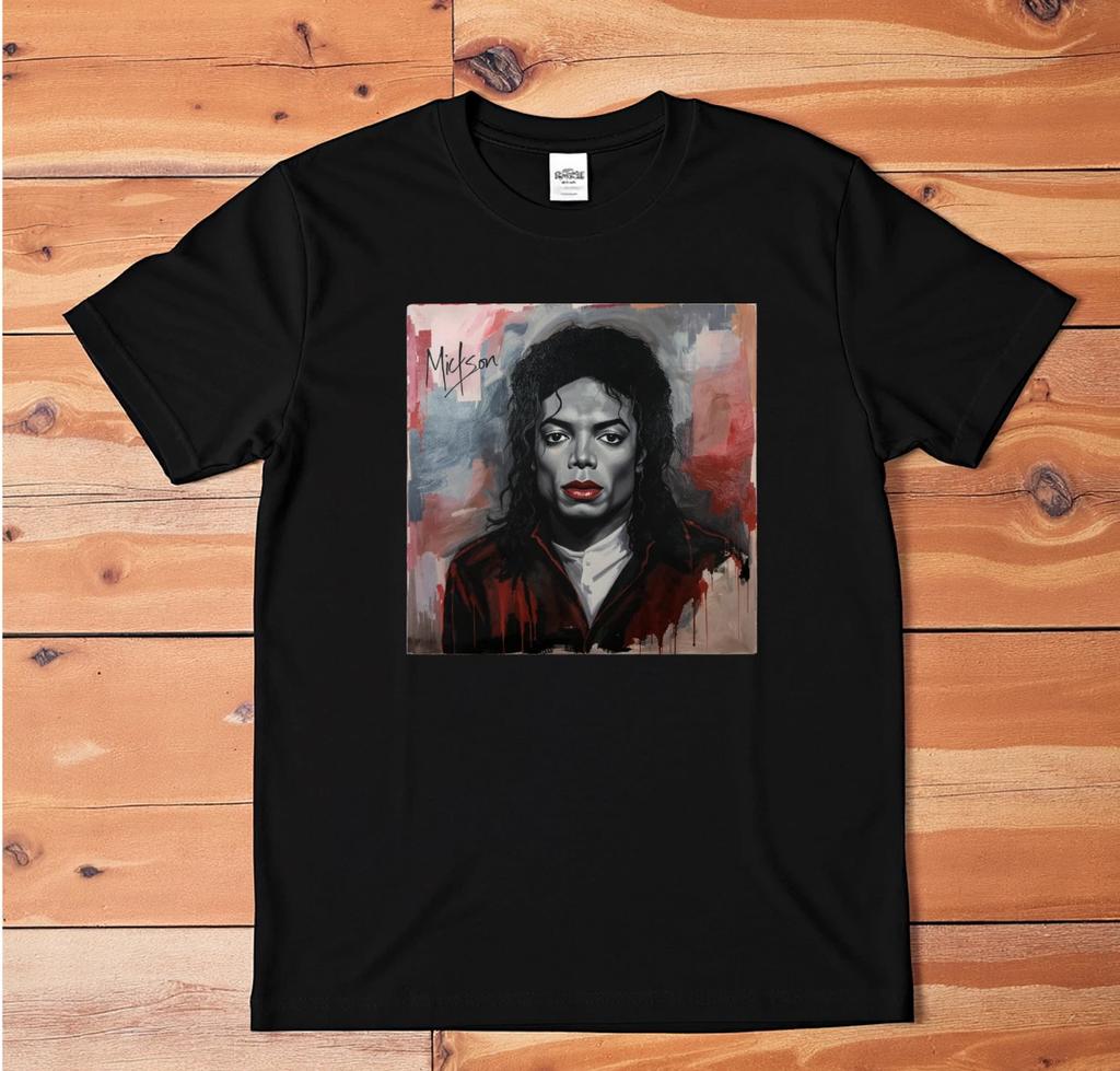 Michael Jackson Portrait Graphic Tee Black Unisex Music T-Shirt Vintage Style