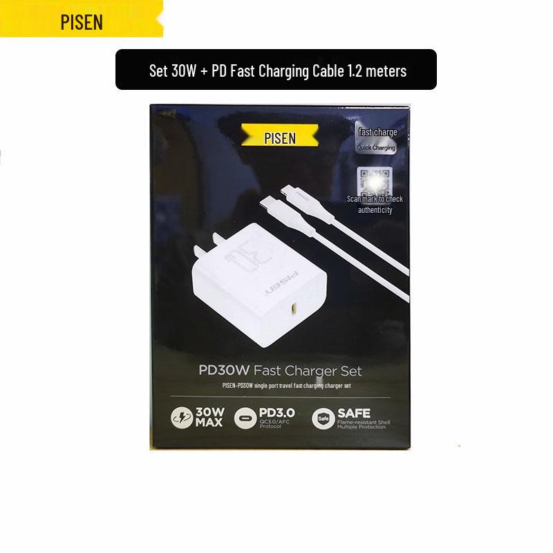 PISEN PD 20W Fast Charger for iPhone 12/13/14 Plus Flash Charge Set