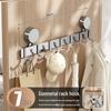 Suction Cup Over-the-Door Hook Rack - Strong Load-Bearing, No-Drill, Wall-Mounted Coat and Hat Hooks for Bathroom.