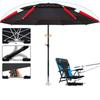 2025 Stainless Steel Large Fishing Umbrella: Thickened Double Layer Sun Protection