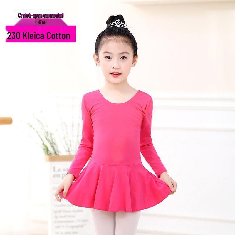 

Wucaiyue Women s Long Sleeve Lycra Cotton Dancewear for Children s Chinese Folk Dance Exams - Autumn/Winter, Customizable Print 110