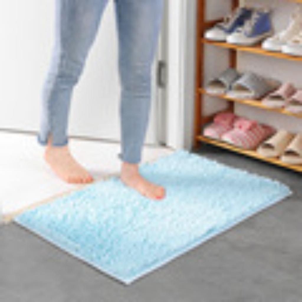 Floor Mat, Chenier Long Hair Floor Mat, Bedroom, Kitchen, Living Room, Carpet, Bathroom, Water Absorbing and Non Slip Floor Mat for Entering The Door