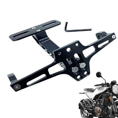 Motorcycle License Plate Holder Aluminum Motorcycle Rear License Bracket License Plate Frames Lightweight Plate Tail Light
