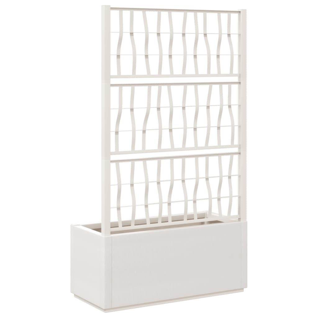 Planter with Trellis White 80 X 36 X 140 Cm PP