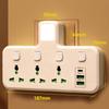 Light Indicator AC Power Strip Durable Wall Mounted Socket  Home Office