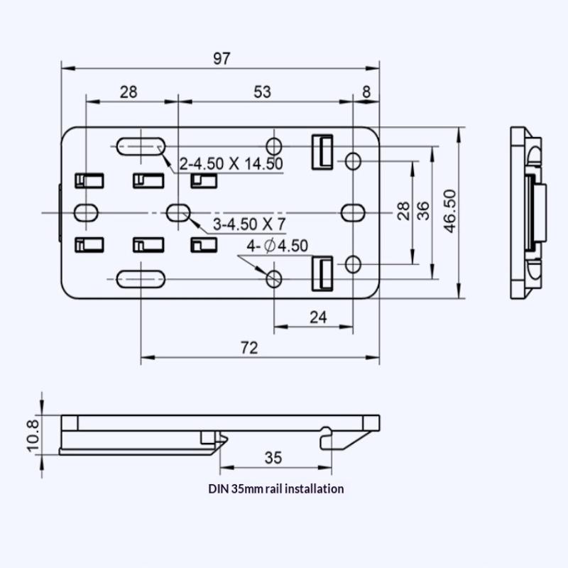 Robuster Clip für Hutschiene 35MM Elektrische Komponente Sichere Befestigung Montage in Maschinensteuerungen