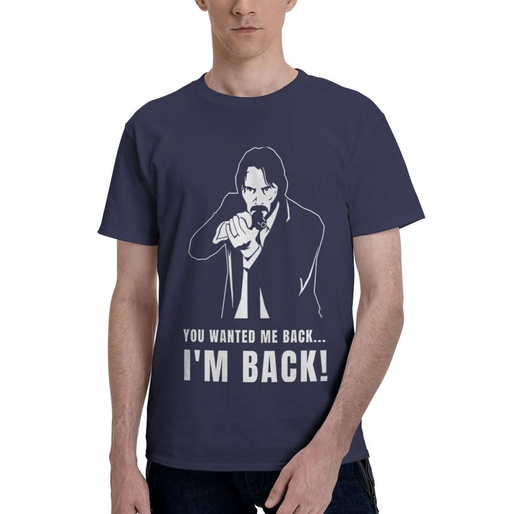Am Back 100 Cotton Casual Breathable Confortable Vintage Funny TShirt For Men Graphic Tee