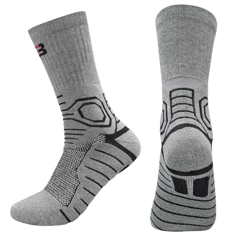 

Men Elite Sports Basketball Socks Outdoor Fitness Hiking Cycling Athletic Compression Cotton Towel Bottom Thermal Crew Socks US 6-11.5 EU 38-44