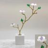 Natural Crystal Flower Metal Tree Golden Branches Crystal Sculpture Metal Figurine Marble Home Decoration Accessories