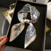 Fashion Print Silk Hairbands Scarf Women  Spring New Elagant Floral Bandana Neck Kerchief Head Bands Foulard Female Scarfs