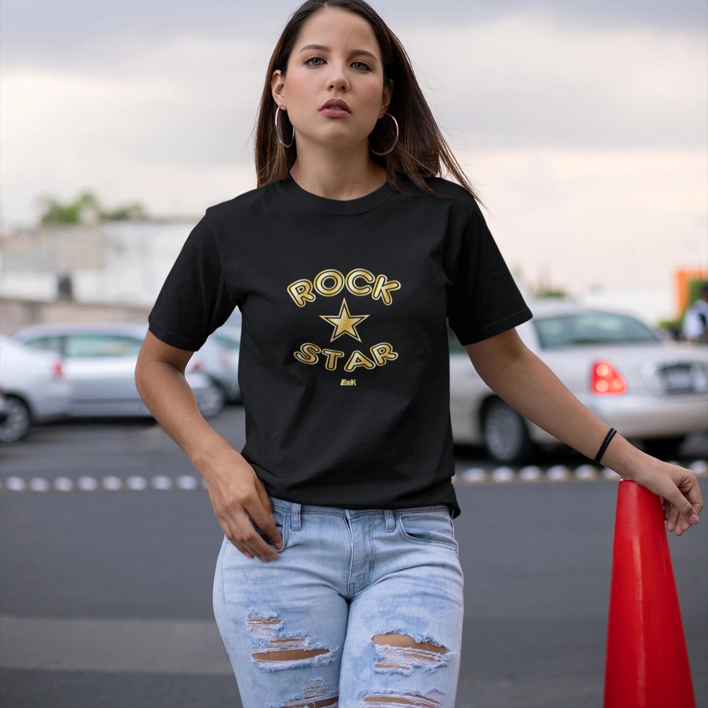 E2K Golden rock star Unisex T-Shirt gold rock and roll band rocker stars famous 2XL