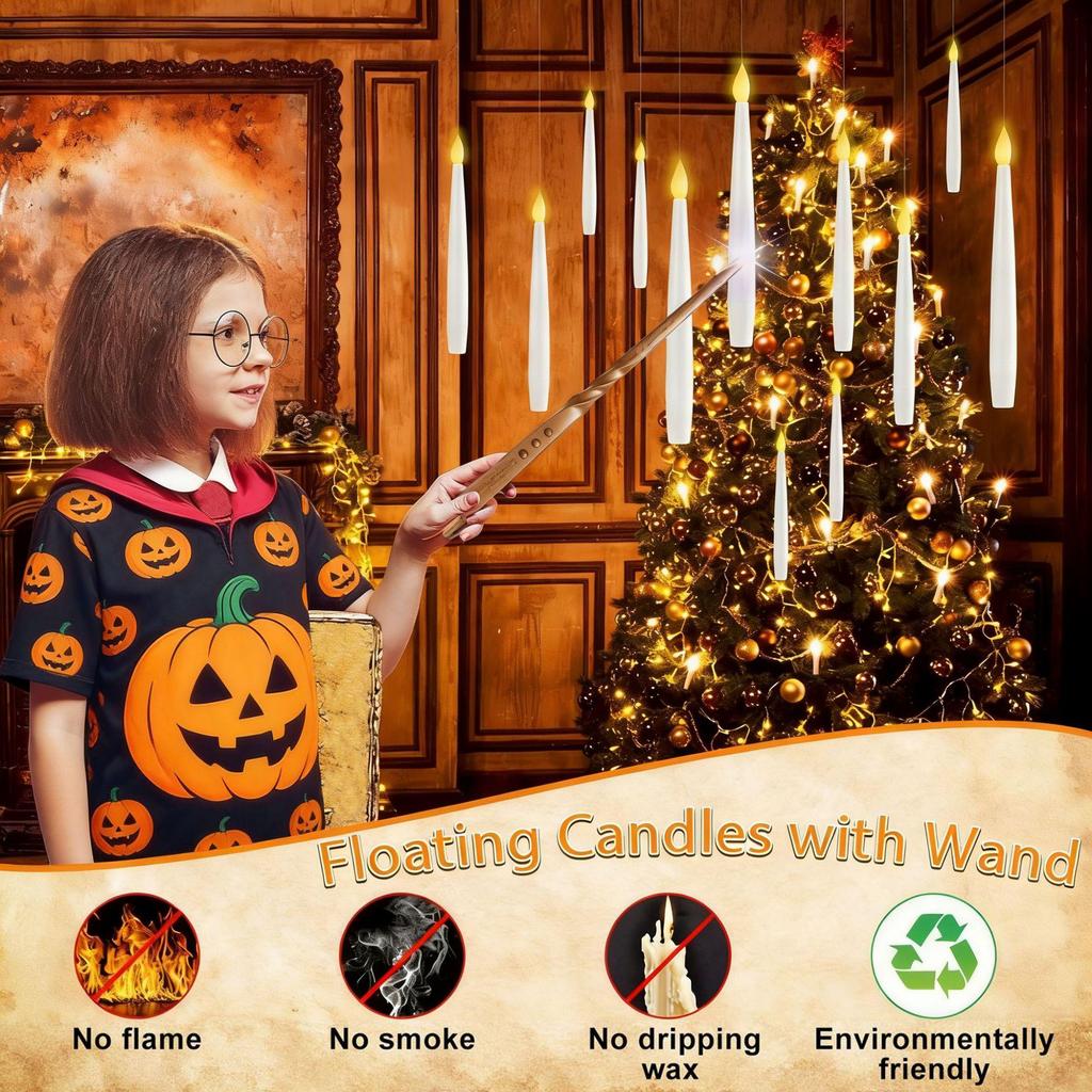 Cross H-Li PO Special Hanging LED Flame Magic Wand Candle for Halloween Indoor Atmosphere