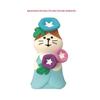 Trendy Japanese Watermelon Cat Figurine: Resin Ornament & Bonsai Decoration