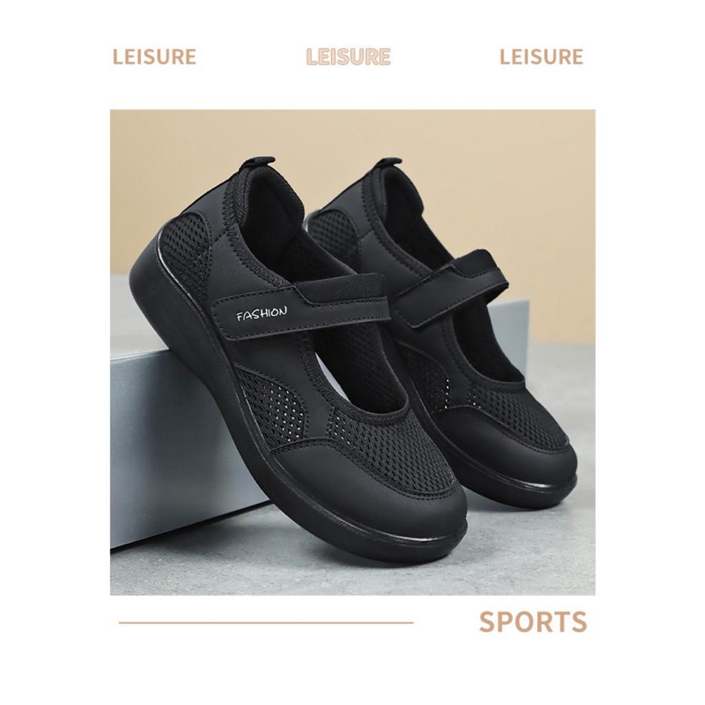 New Breathable Casual Shoes for Women In Summer Soft Soled Non Tiring Velcro Shoes