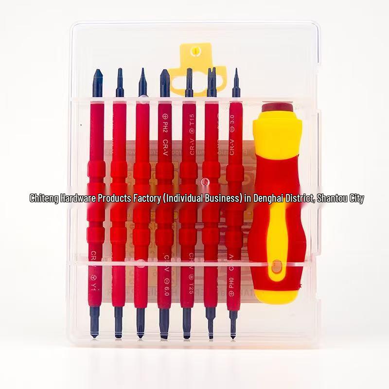 Magnetic Insulated Screwdriver Set: Phillips & Flathead with Cone Wrench for Electricians