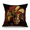 Abstract Oil Painting African Girl Lady Ethnic Decoration Sofa Throw Pillow Case Cotton Linen Cushion Cover