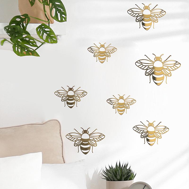 12 Hollow Bee Wall Stickers Home Decor Holiday Party Layout Cardstock Home Decor Window Decals Home Decor
