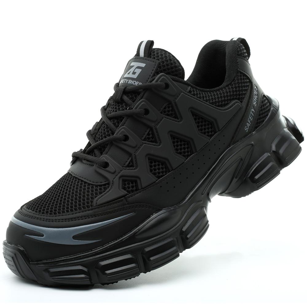 New Quality Work Safety Shoes Men Breathable Lightweight Work Sneakers Steel Toe Shoes Puncture-Proof Security Work Shoes Men