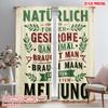 2pcs 2D Flat Printing Window Treatment Curtains German Motivational Quote Polyester Without Electricity 0 Use for General