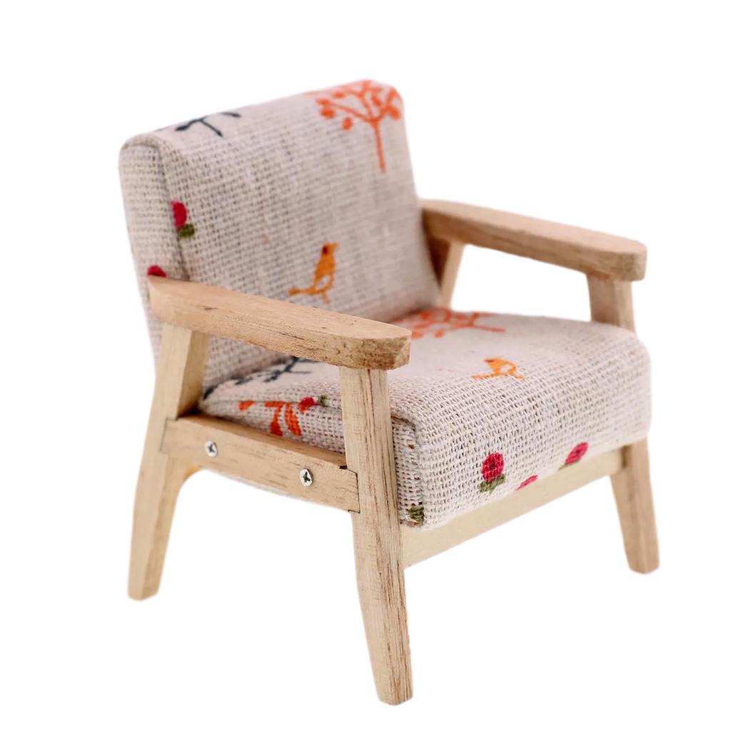 1:12Dollhouse Doll single chair, mini ornaments, toys, single sofa, Japanese scene photography