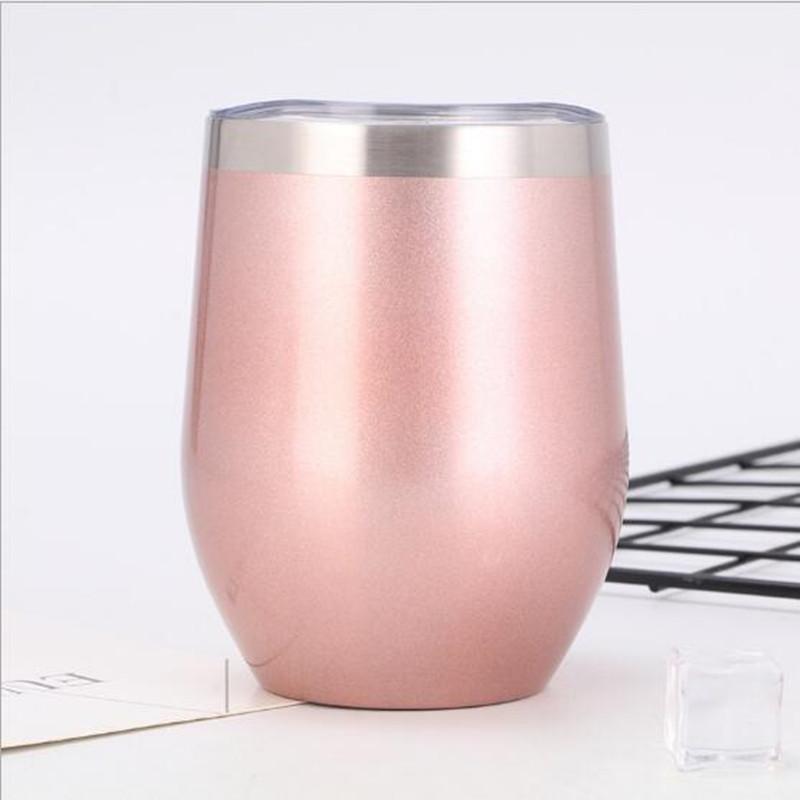 

12oz Wine Tumbler Stainless Steel Wine Glass Egg Cup 2 layers Vacuum Insulated Beer Mug Wedding Party Gifts 350 ml золотий
