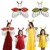Costume Halloween Wings Headband Red Ladybug Yellow Bee Holiday Party Dress Up