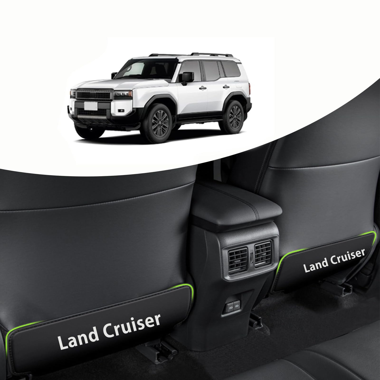 

Karell Land Cruiser 250 Kick Compatible with the New Land Cruiser 250 Rear Seat Stain Kick Land Cruiser 250 Driver and Passenger Seat Kick Set of 2