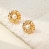 Elegant Freshwater Pearl Fireworks Flower Earrings - S925 Luxury Versatile Jewelry for Women
