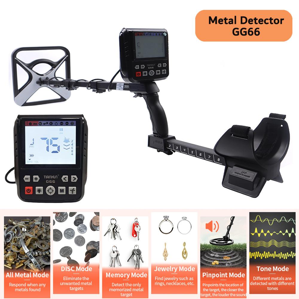 Professionele Metaaldetector G66 Professionele Gouden Pinpointer Ondergrondse Gouden Detector Hoge Gevoeligheid Schatradar Detectoren