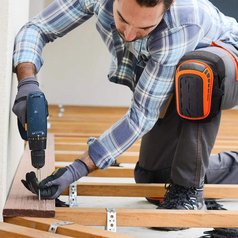 Professional Heavy Duty Eva Foam Knee Pads With Gel Cushion Adjustable Straps For Working Gardening