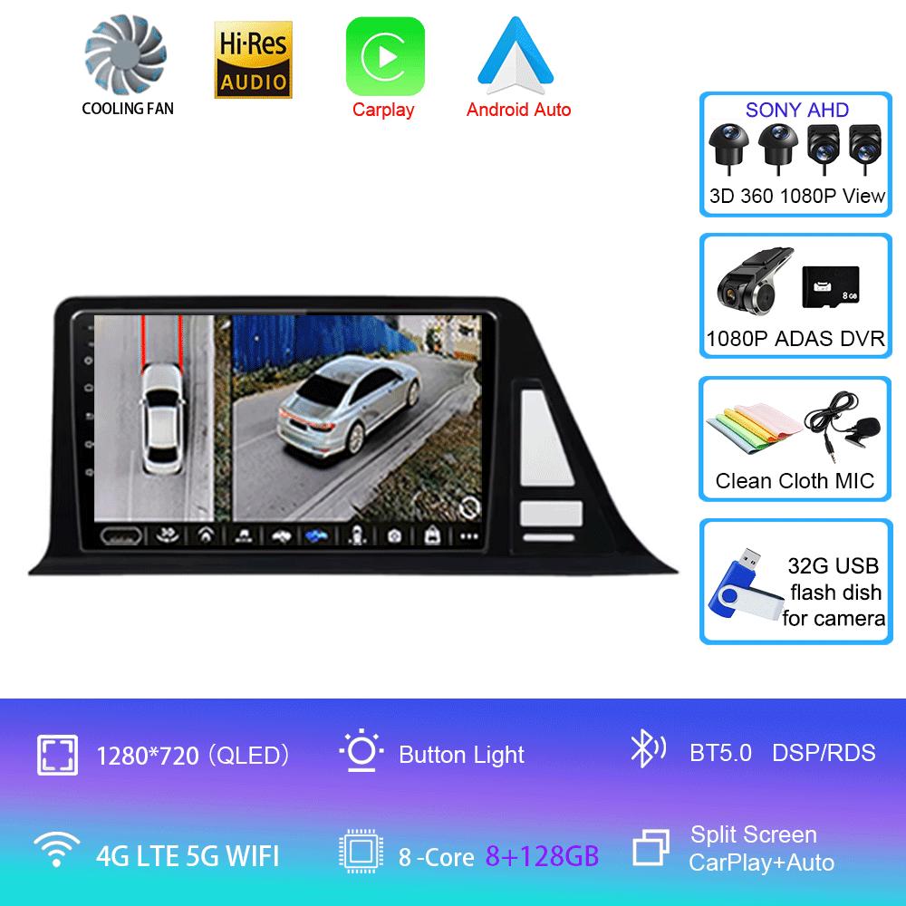 For Toyota CHR C-HR 2016 2017 2018 2019 Car Radio Android 14 Carplay Auto Multimedia Player Autoradio GPS Stereo 2din Head Unit