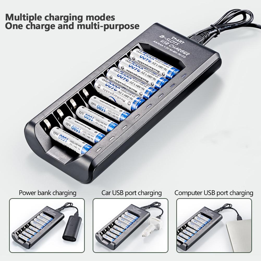 

1.2V 8 Slot Electric Battery Charger for AA/AAA Ni-MH/Ni-Cd with LED Indicator China Mainland