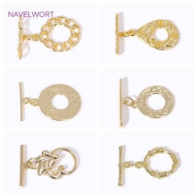 7 Types 18K Gold Plated Brass OT Clasps Bracelet/Necklace Connect Clasps For Jewelry Making Supplies DIY Crafts Accessories